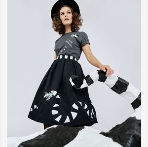 Unique Vintage Beetlejuice Jayne swing skirt